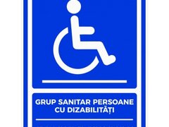 Placute braille GRUP SANITAR PERSOANE CU DIZABILITATI pentru nevazatori